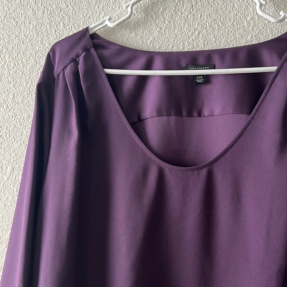 Ann Taylor Eggplant Blouse